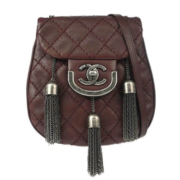Chanel Brown Calfskin Coco Sporran Fringe Shoulder Bag 166087 - Picture 1 of 9